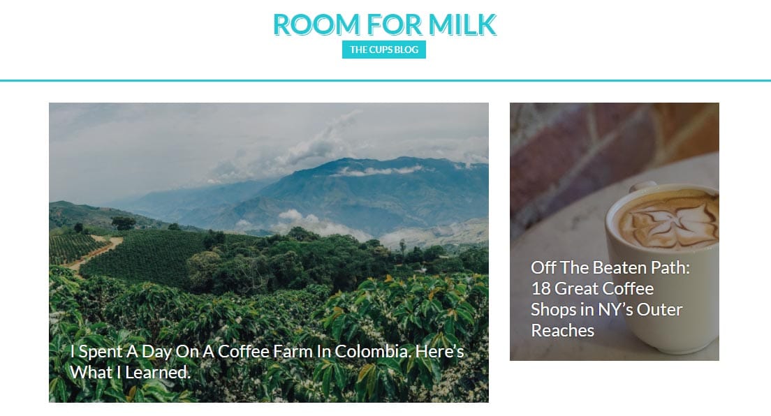 Screenshot of the CUPS Room for Milk blog Screenshot of the CUPS Room for Milk blog