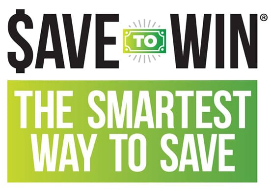 Save to Win logo and tagline Save to Win logo and tagline
