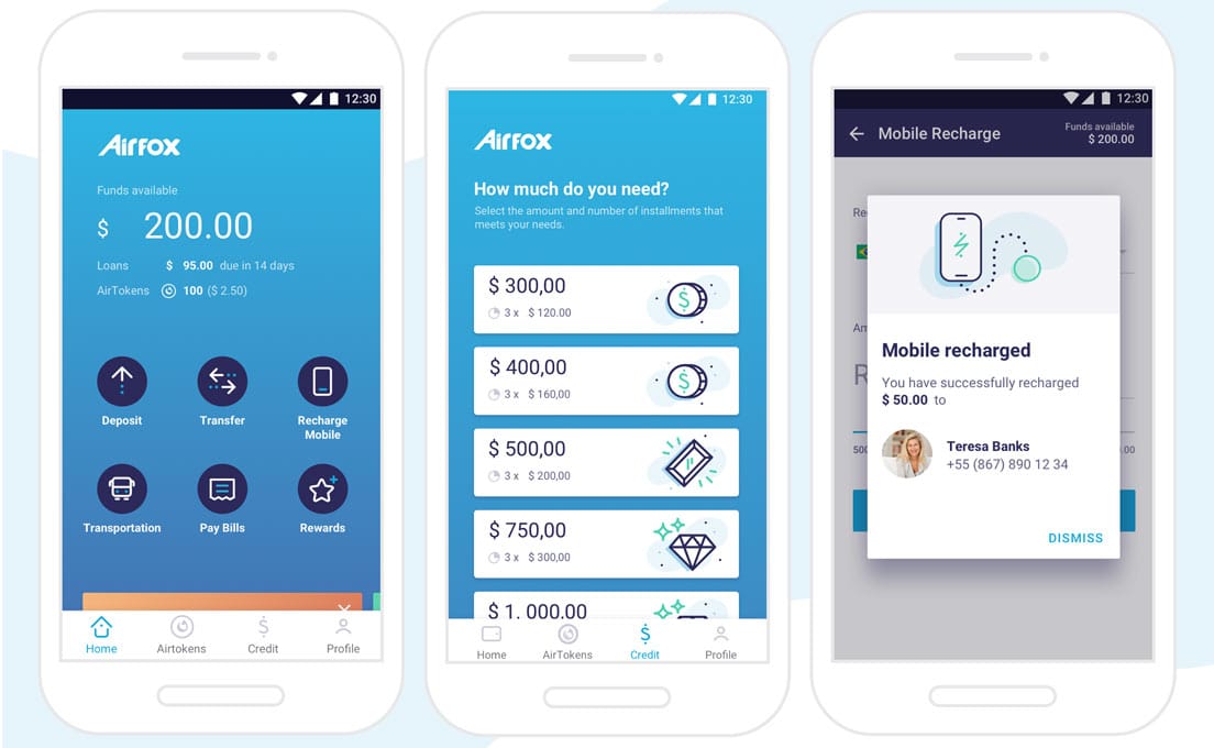 Screenshot of Airfox app on mobile devices Screenshot of Airfox app on mobile devices