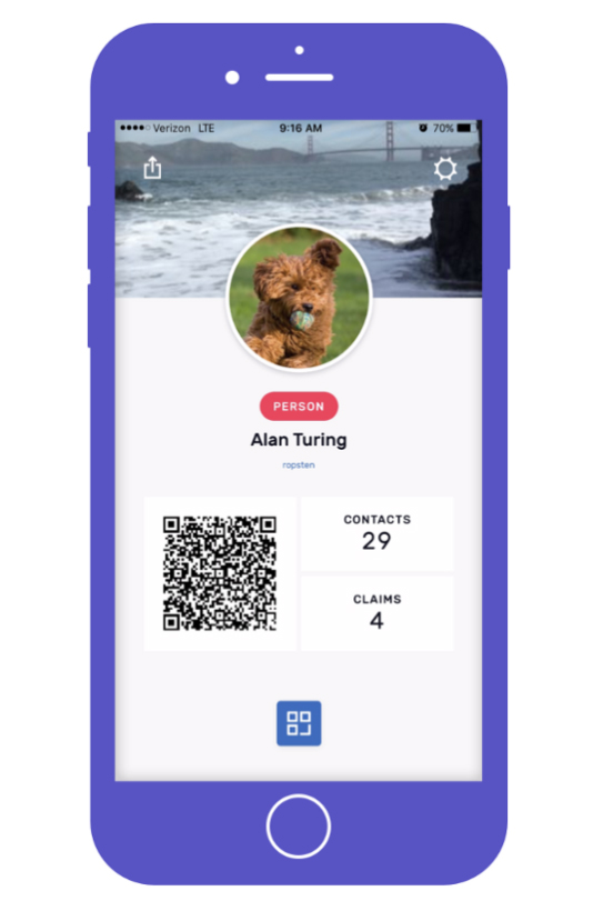 Screenshot of uPort interface on a mobile device Screenshot of uPort interface on a mobile device