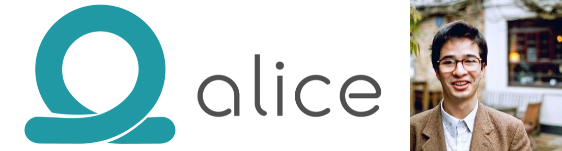 Collage of Alice logo and Product and Communications Manager Dani Ismailov Collage of Alice logo and Product and Communications Manager Dani Ismailov