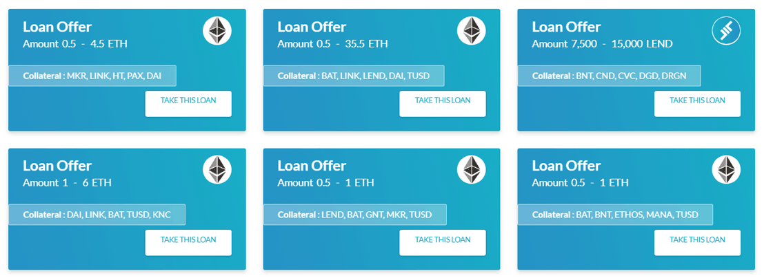 ETHLend Marketplace Screenshot ETHLend Marketplace Screenshot