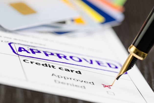 Stock Photo of a Credit Card Application Approval Stock Photo of a Credit Card Application Approval