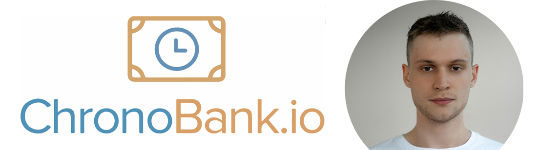 Collage of ChronoBank logo and photo of Florenz Brunner Collage of ChronoBank logo and photo of Florenz Brunner