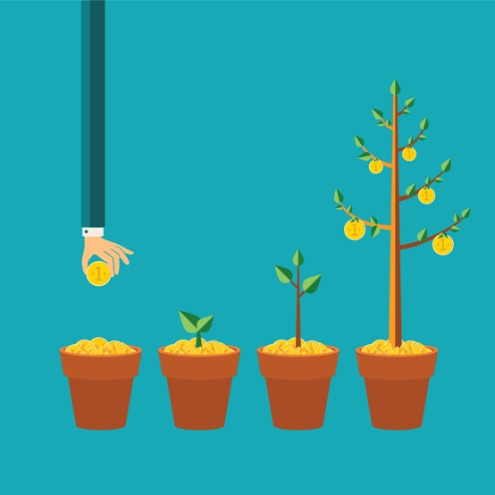 Growing Money Graphic Growing Money Graphic