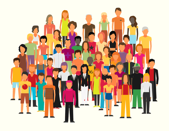 Group of Diverse People Illustration Group of Diverse People Illustration