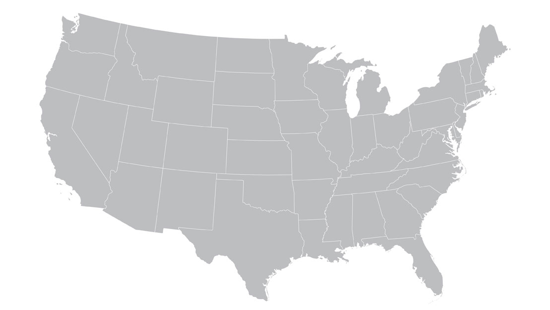 Map of the U.S. Map of the U.S.
