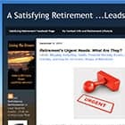 Satisfying Retirement Satisfying Retirement