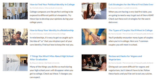 Campus Life Posts, Powered by Edvisors Campus Life posts, powered by Edvisors