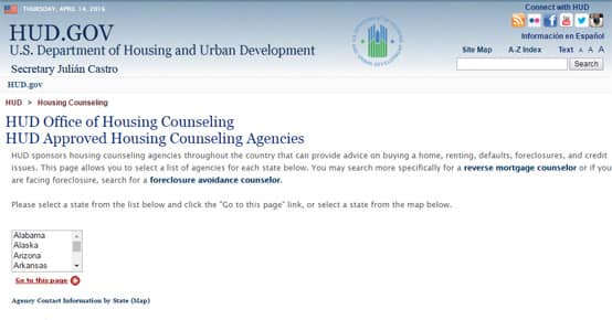 US Housing and Urban Development approved counseling agencies
