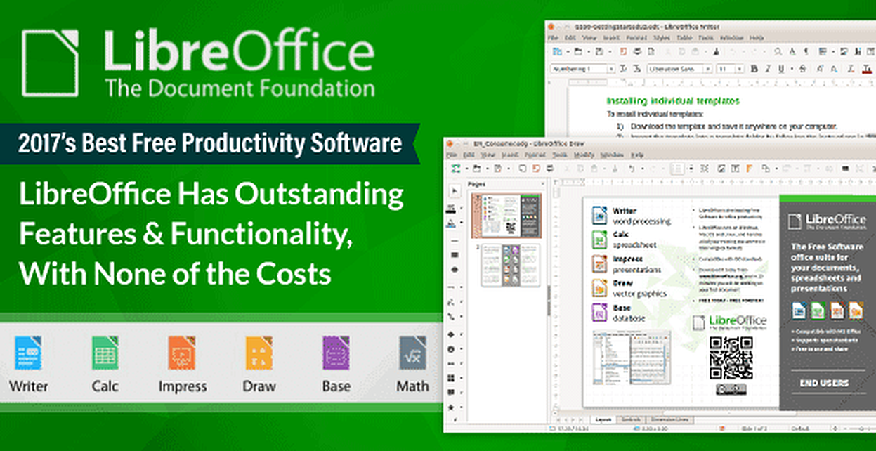 2017’s Best Free Productivity Software: LibreOffice Has Outstanding