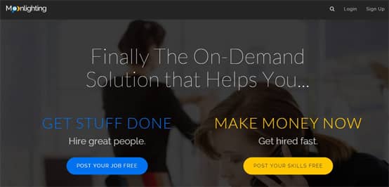 Moonlighting App Moonlighting Homepage