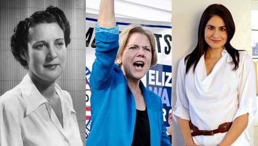 Sylvia Porter, Elizabetha Warren and Manisha Thakor