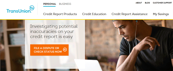 TransUnion's Dispute Page TransUnion's Dispute Page