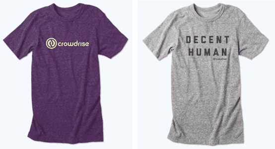 CrowdRise Impact Points Screenshot of CrowdRise merchandise