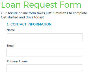 Screenshot of Auto Loan Application Screenshot of Auto Loan Application