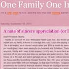 One Family, One Income One Family, One Income