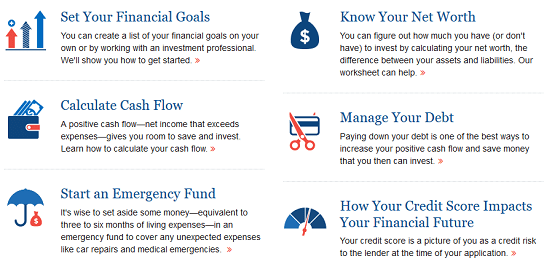 Screenshot of FINRA Article Topics Screenshot of FINRA Article Topics